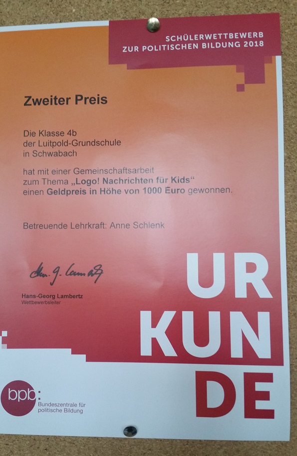 Logoprojekt Urkunde